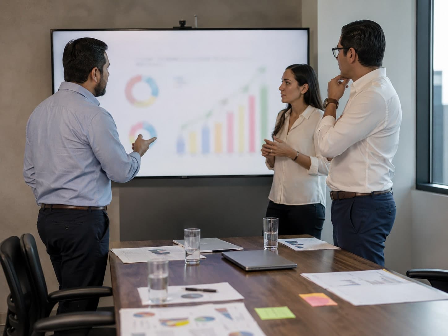 Reunión de desarrollo de negocios en la industria de la salud